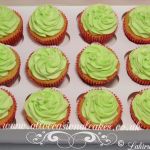 green icing cupcake
