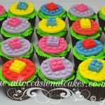 lego themed cupcake