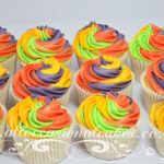 multi coloured cupcakes