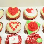 red hart cupcake