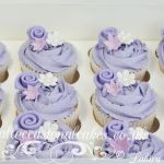 lilac cream cupcakes