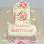 butterflys with roses figure one cake