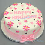 Pink Daisy Birthday cake