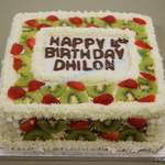 fresh fruit and cream birthday cake