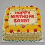 butter cream with pineapple birthday cake