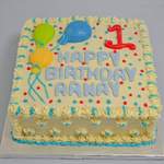1 st Birthday cream cake